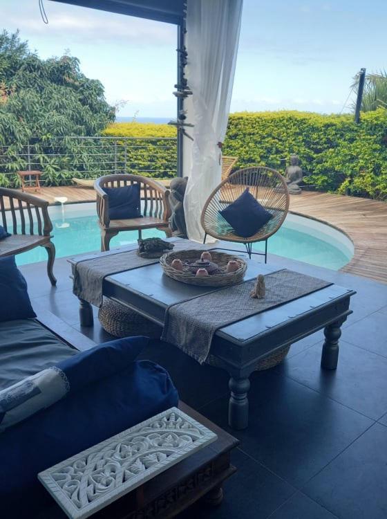 Suite Indigo Jacuzzi Prive Piscine Vue Mer Acces Cuisine Laverie Saint Pierre Esterno foto