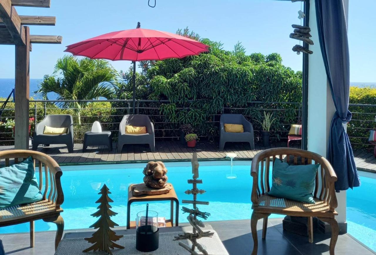 Suite Indigo Jacuzzi Prive Piscine Vue Mer Acces Cuisine Laverie Saint Pierre Esterno foto